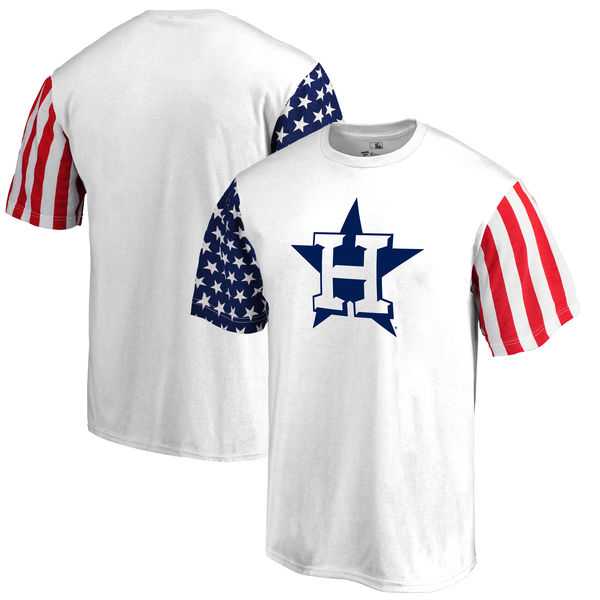 Men's Houston Astros Fanatics Branded Stars & Stripes T-Shirt White FengYun,We sell and wholesale Men's Houston Astros Fanatics Branded Stars & Stripes T-Shirt White FengYun on line form chian!